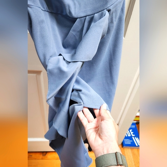 NWT! S Light Blue One Shoulder Dress - Picture 3 of 5